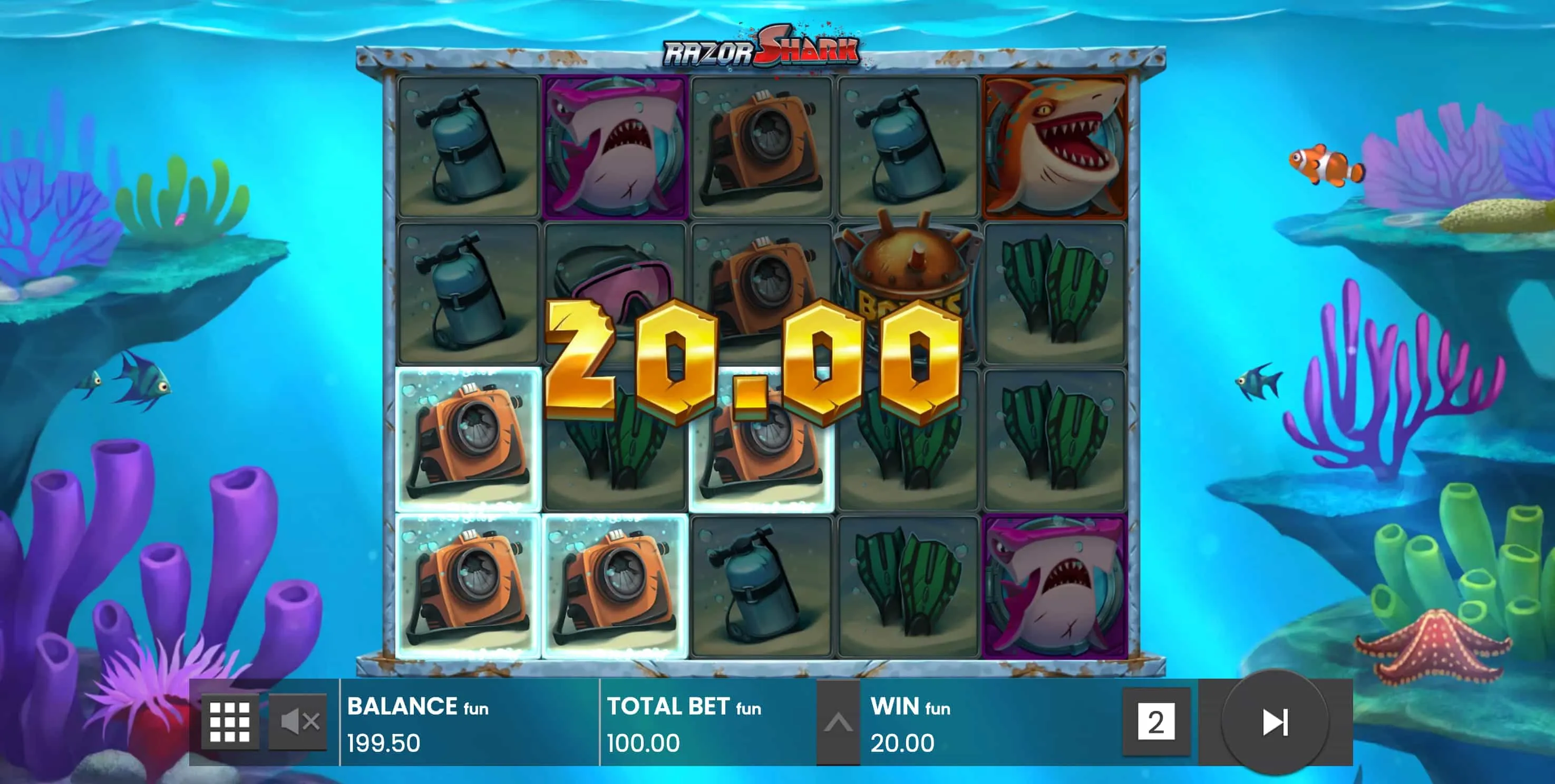 Die Razor Shark Demoversion von Push Gaming Die Razor Shark Demoversion von Push Gaming